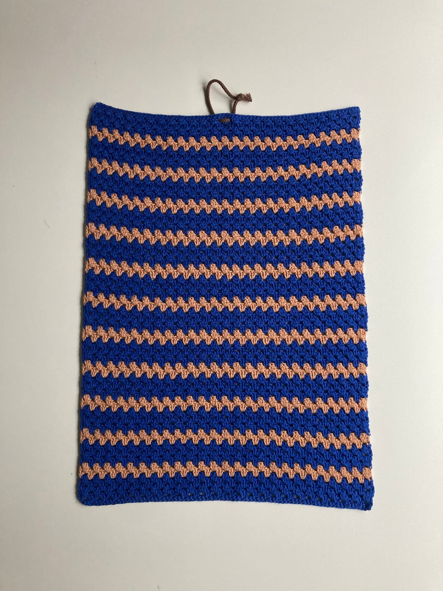 Køkkenhåndklæde Koboltblå/nougat