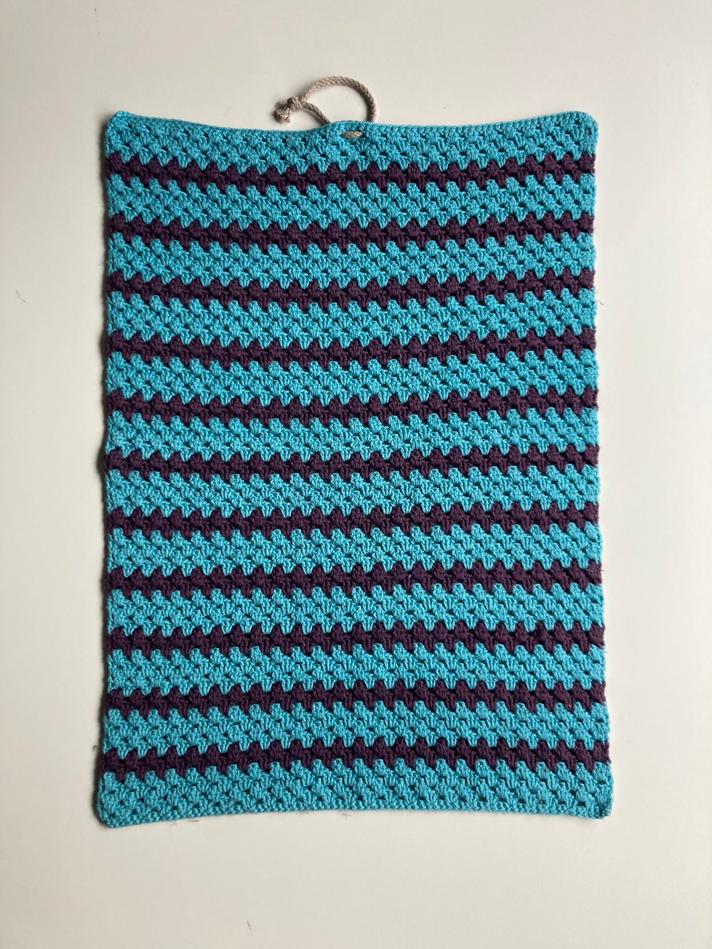 Køkkenhåndklæde Lys turkis og mørk lilla