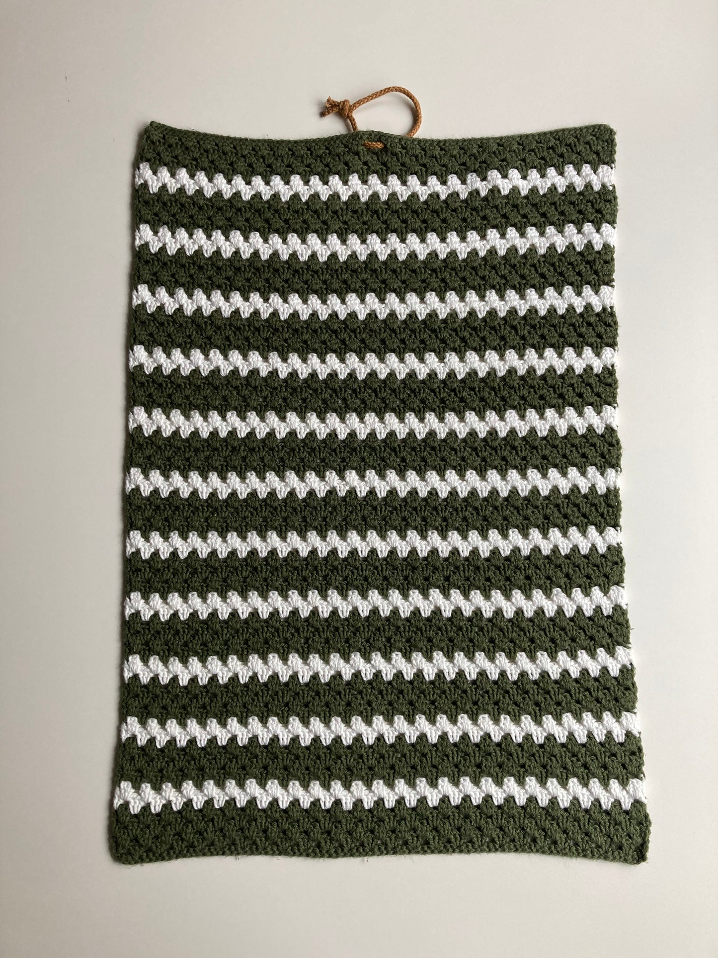 Køkkenhåndklæde Army/hvid