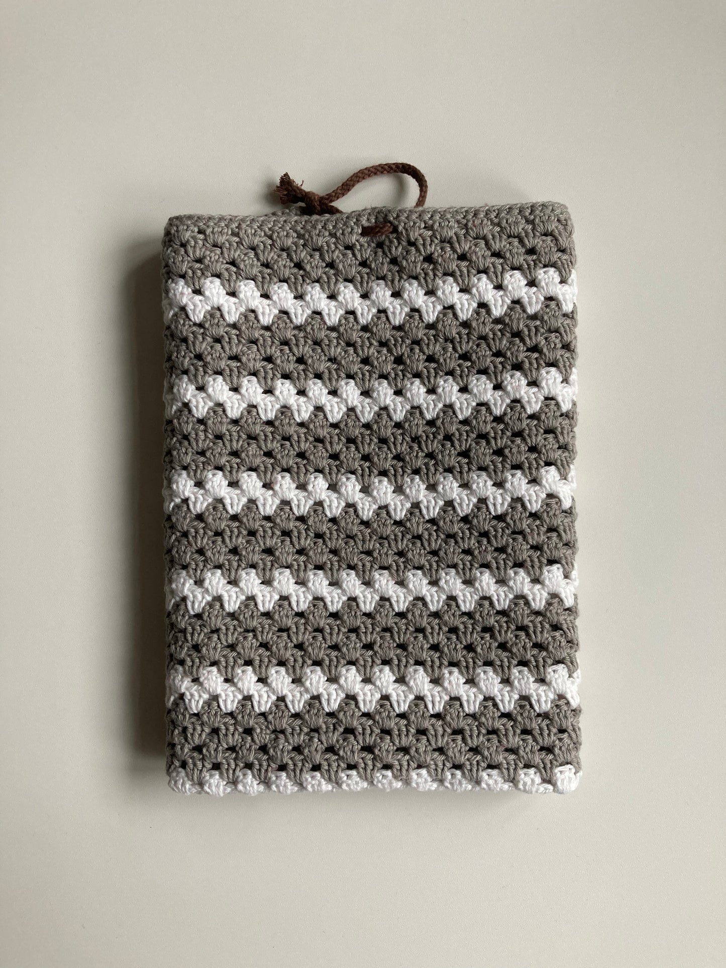 Køkkenhåndklæde Grå/hvid