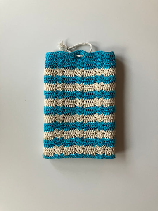 Vintage Håndklæde Turkis/Vanilje