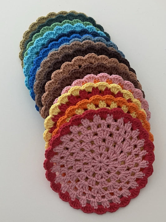 Pattern ENGLISH Flower Coaster.